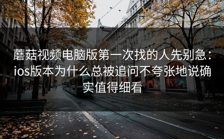 蘑菇视频电脑版第一次找的人先别急：ios版本为什么总被追问不夸张地说确实值得细看